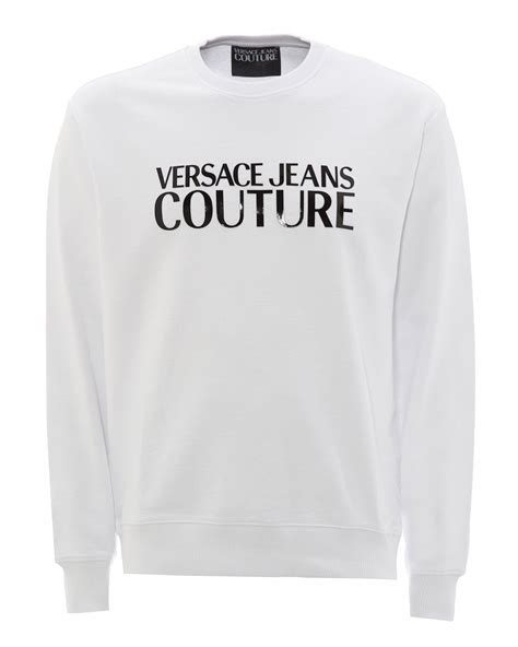 versace jeans couture white sweatshirt|versace jeans couture official site.